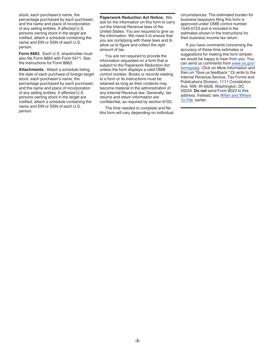 Instructions for IRS Form 8023 Elections Under Section 338 for Corporations Making Qualified Stock Purchases, Page 4