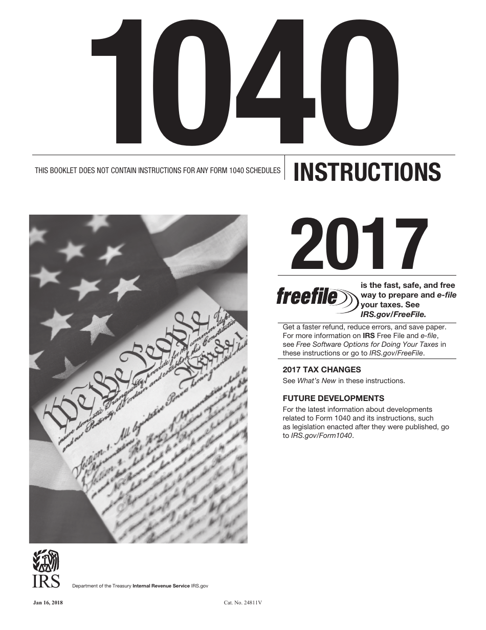 Instructions for IRS Form 1040 U.S. Individual Income Tax Return, Page 1