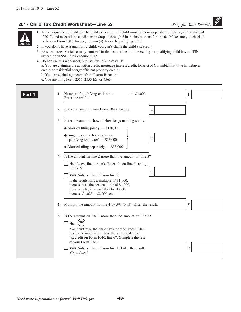 Instructions for IRS Form 1040 U.S. Individual Income Tax Return, Page 48