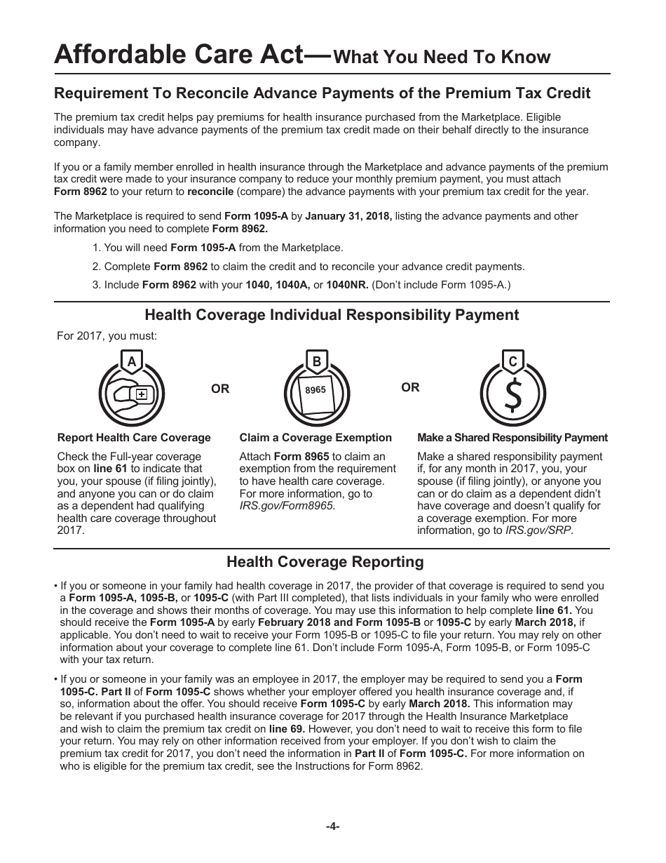 Instructions for IRS Form 1040 U.S. Individual Income Tax Return, Page 4