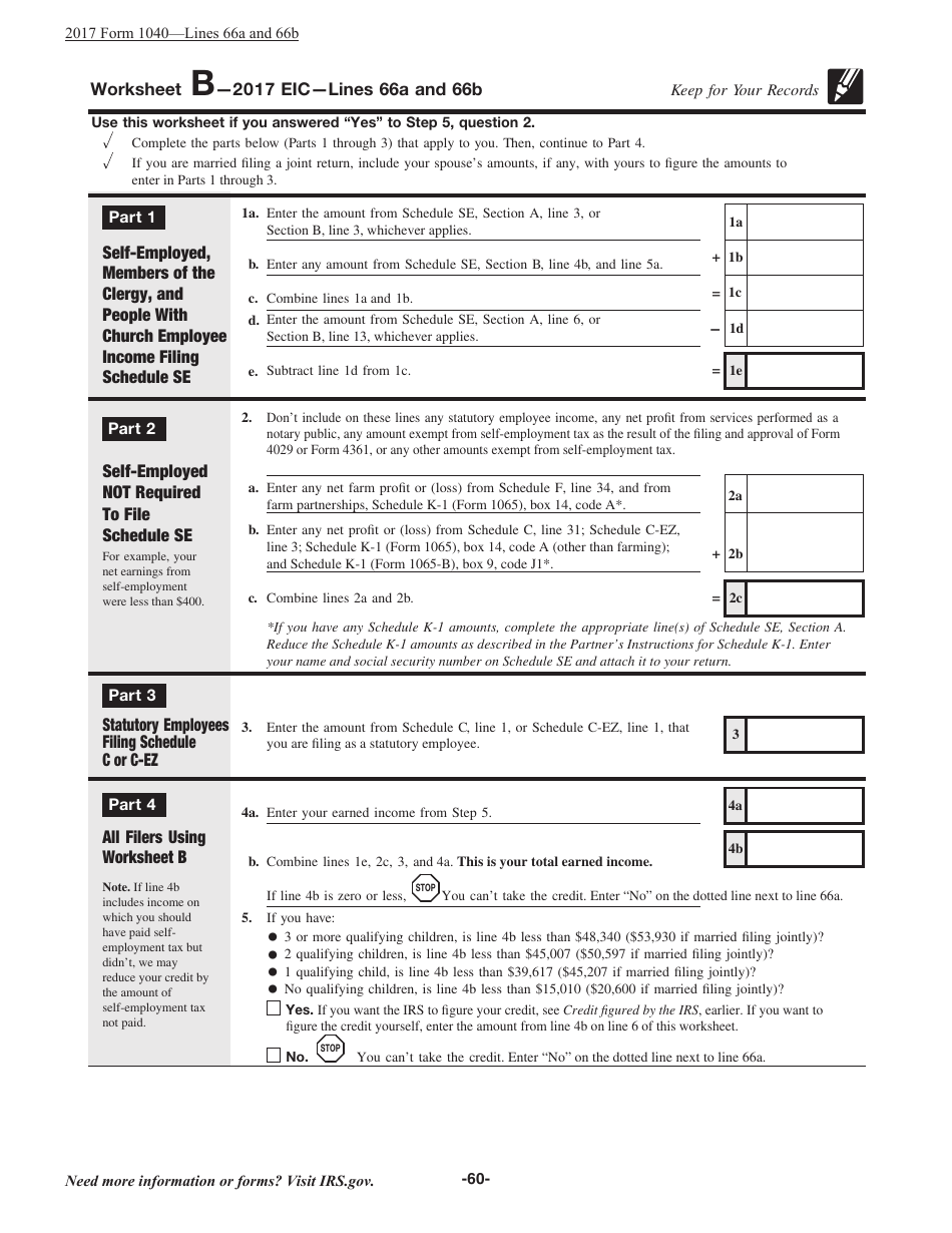 Instructions for IRS Form 1040 U.S. Individual Income Tax Return, Page 60