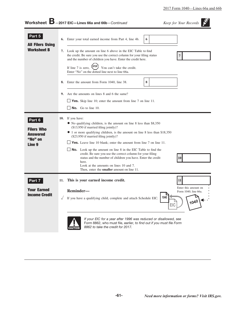 Instructions for IRS Form 1040 U.S. Individual Income Tax Return, Page 61