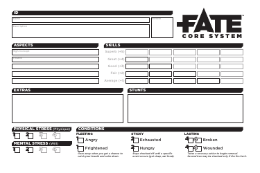 fate core system toolkit