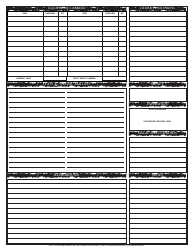 Call of Cthulhu Character Record Sheet, Page 2
