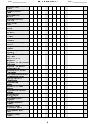 Ablls-R Intraverbals Tracking Sheet Templates, Page 22