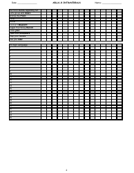 Ablls-R Intraverbals Tracking Sheet Templates, Page 2