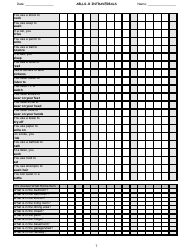 Ablls-R Intraverbals Tracking Sheet Templates, Page 7