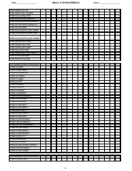 Ablls-R Intraverbals Tracking Sheet Templates, Page 9