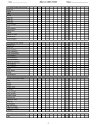 Ablls-R Imitation Tracking Sheet Templates, Page 2
