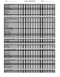 Ablls-R Imitation Tracking Sheet Templates, Page 4
