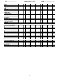 Ablls-R Imitation Tracking Sheet Templates, Page 6