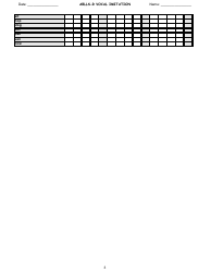 Ablls-R Vocal Imitation Tracking Sheet Templates, Page 3