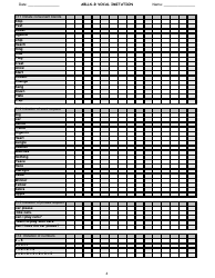 Ablls-R Vocal Imitation Tracking Sheet Templates, Page 4