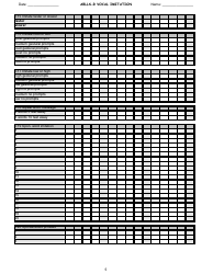 Ablls-R Vocal Imitation Tracking Sheet Templates, Page 5