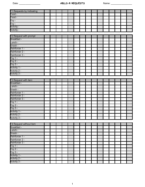 ABLLS-R Request Tracking Sheet Template (Preview)