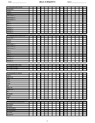 Ablls-R Requests Tracking Sheet Templates, Page 2