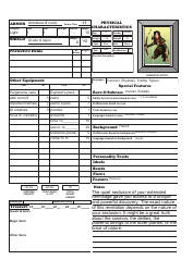 Sample D&amp;d 5e Character Sheet, Page 2