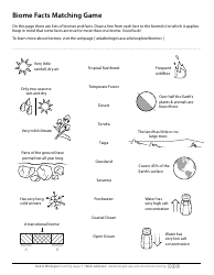 Biome Organism Matching Game Worksheet, Page 3