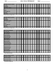 Ablls Visual Performance Tracking Sheet Templates, Page 2