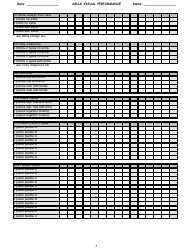 Ablls Visual Performance Tracking Sheet Templates, Page 3