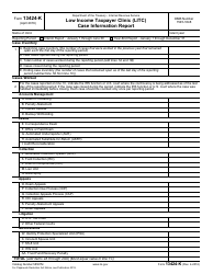 IRS Form 13424-K Low Income Taxpayer Clinic (Litc) Case Information Report