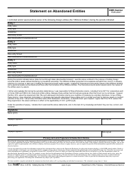 Document preview: IRS Form 14467 Statement on Abandoned Entities