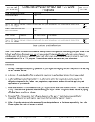 IRS Form 14335 Primary Contact Information for Vita/Tce Grant Programs, Page 2