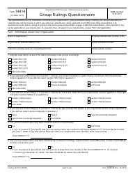 IRS Form 14414 Group Rulings Questionnaire