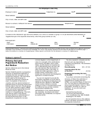 IRS Form 8850 Pre-screening Notice and Certification Request for the Work Opportunity Credit, Page 2