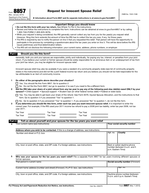 Irs Form 8857 Printable Printable Forms Free Online