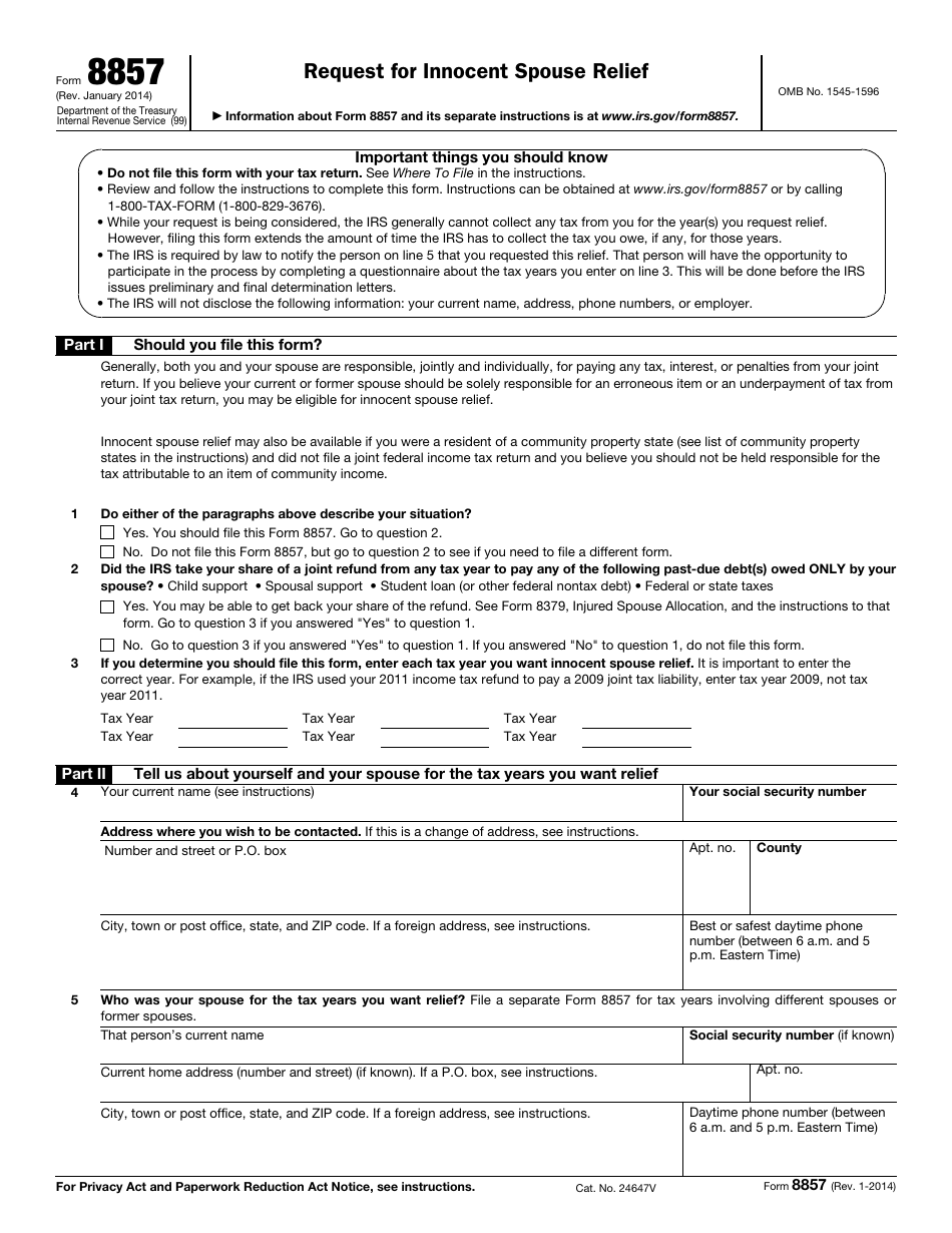 IRS Form 8857 Fill Out Sign Online and Download Fillable PDF