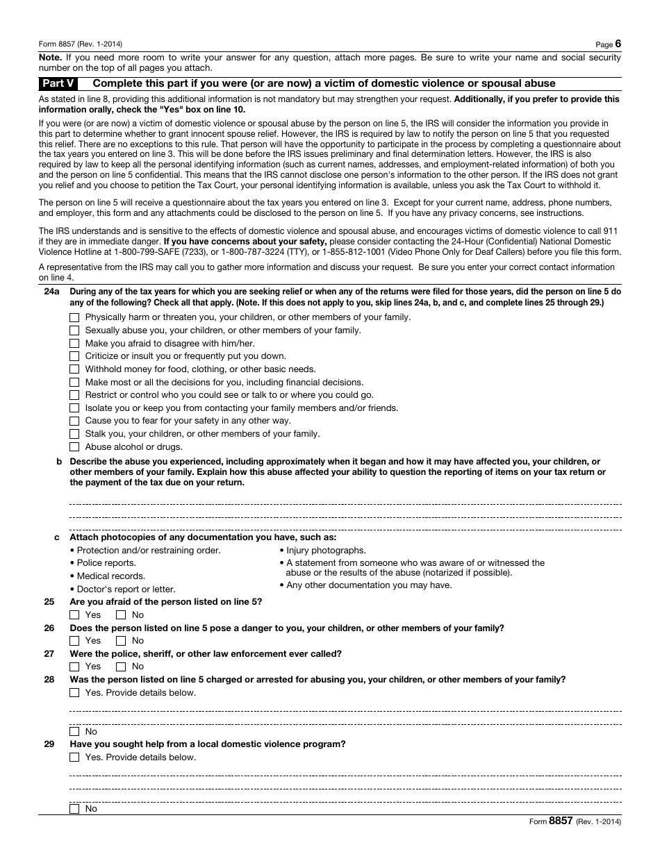 IRS Form 8857 - Fill Out, Sign Online and Download Fillable PDF ...