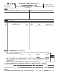 Document preview: IRS Form 706-GS(D-1) Notification of Distribution From a Generation-Skipping Trust