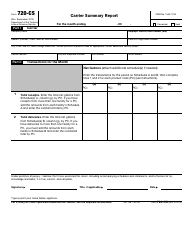 IRS Form 720-CS Carrier Summary Report