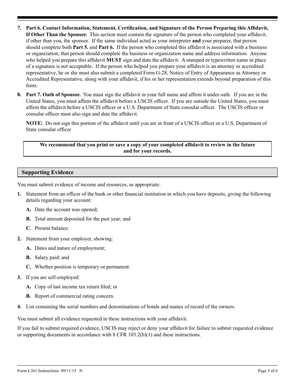 Instructions for USCIS Form I-361 Affidavit of Financial Support and Intent to Petition for Legal Custody for Public Law 97-359 Amerasian, Page 3