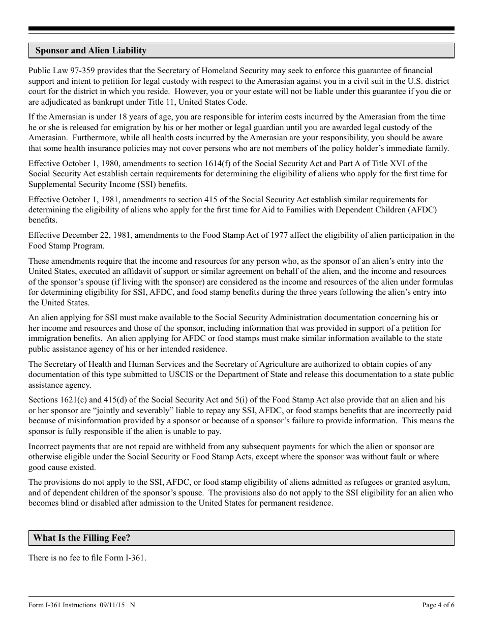 Instructions for USCIS Form I-361 Affidavit of Financial Support and Intent to Petition for Legal Custody for Public Law 97-359 Amerasian, Page 4