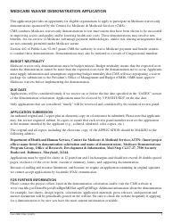 Form CMS-10069 Medicare Waiver Demonstration Application, Page 3