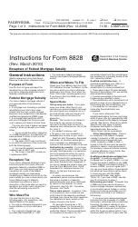 Document preview: Instructions for IRS Form 8828 Recapture of Federal Mortgage Subsidy