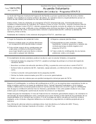 Document preview: IRS Formulario 13615 (PR) Acuerdo Voluntario Estandares De Conducta - Programa Vita/Tce (Puerto Rican Spanish)