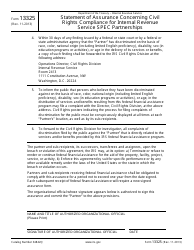 IRS Form 13325 Statement of Assurance Concerning Civil Rights Compliance for IRS Spec Partnerships, Page 2