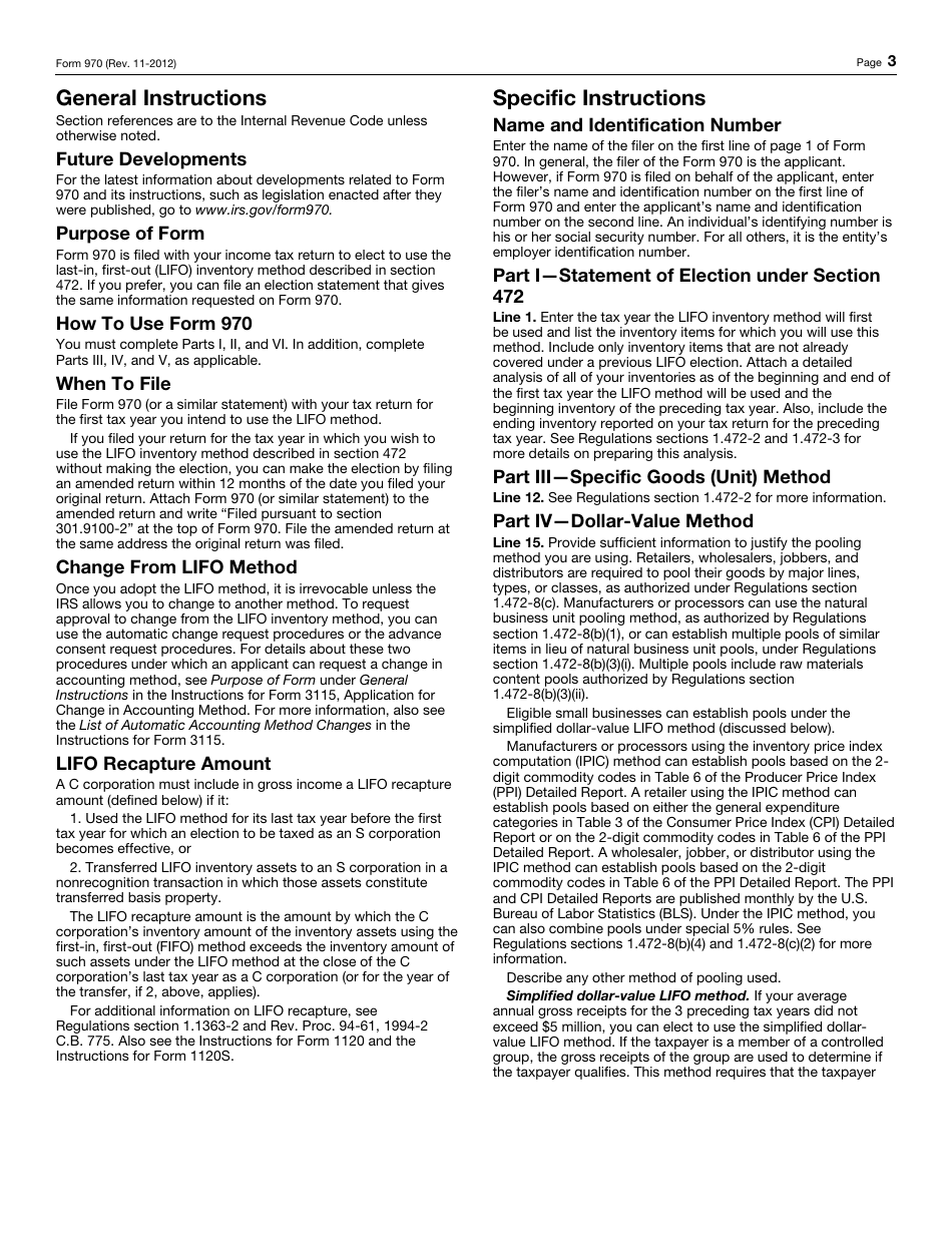 IRS Form 970 Application to Use Lifo Inventory Method, Page 3