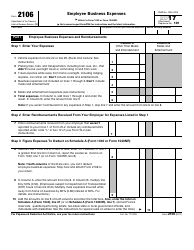Document preview: IRS Form 2106 Employee Business Expenses