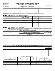 IRS Form 5471 Schedule O Organization or Reorganization of Foreign Corporation, and Acquisitions and Dispositions of Its Stock