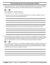 IRS Form 14035 Pilot Questionnaire for Governmental Plans Initiative, Page 16