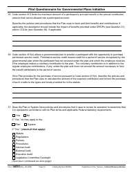 IRS Form 14035 Pilot Questionnaire for Governmental Plans Initiative, Page 18