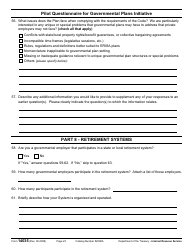 IRS Form 14035 Pilot Questionnaire for Governmental Plans Initiative, Page 23