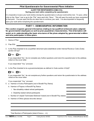 IRS Form 14035 Pilot Questionnaire for Governmental Plans Initiative, Page 5