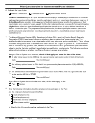 IRS Form 14035 Pilot Questionnaire for Governmental Plans Initiative, Page 6