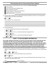 IRS Form 14035 Pilot Questionnaire for Governmental Plans Initiative, Page 8