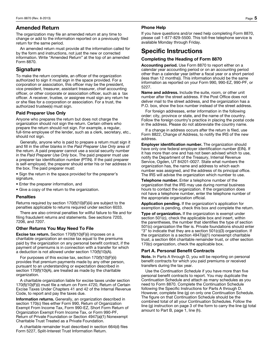 IRS Form 8870 Information Return for Transfers Associated With Certain Personal Benefit Contracts, Page 5